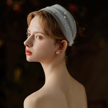 Bentiță de păr cu mărgele pentru călătoria de nuntă a miresei