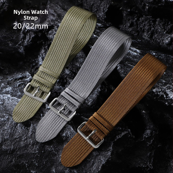 Нова тънка найлонова каишка от НАТО, подходяща за Huawei Seiko No.5 Water Ghost A Canvas 20/22 мм