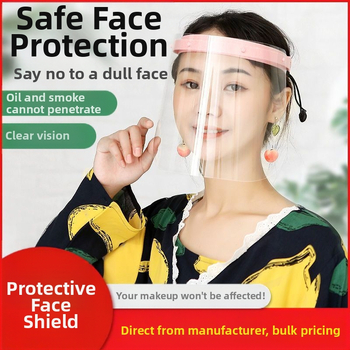 Köögis toiduvalmistamise õlikindel pritsmemask isolatsioonimask naistele läbipaistev toiduvalmistamismask täisnäo näokaitseks