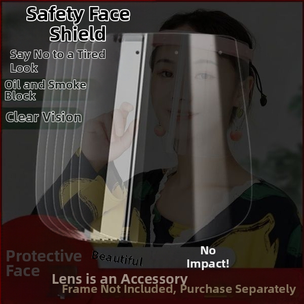 Köögis toiduvalmistamise õlikindel pritsmemask isolatsioonimask naistele läbipaistev toiduvalmistamismask täisnäo näokaitseks