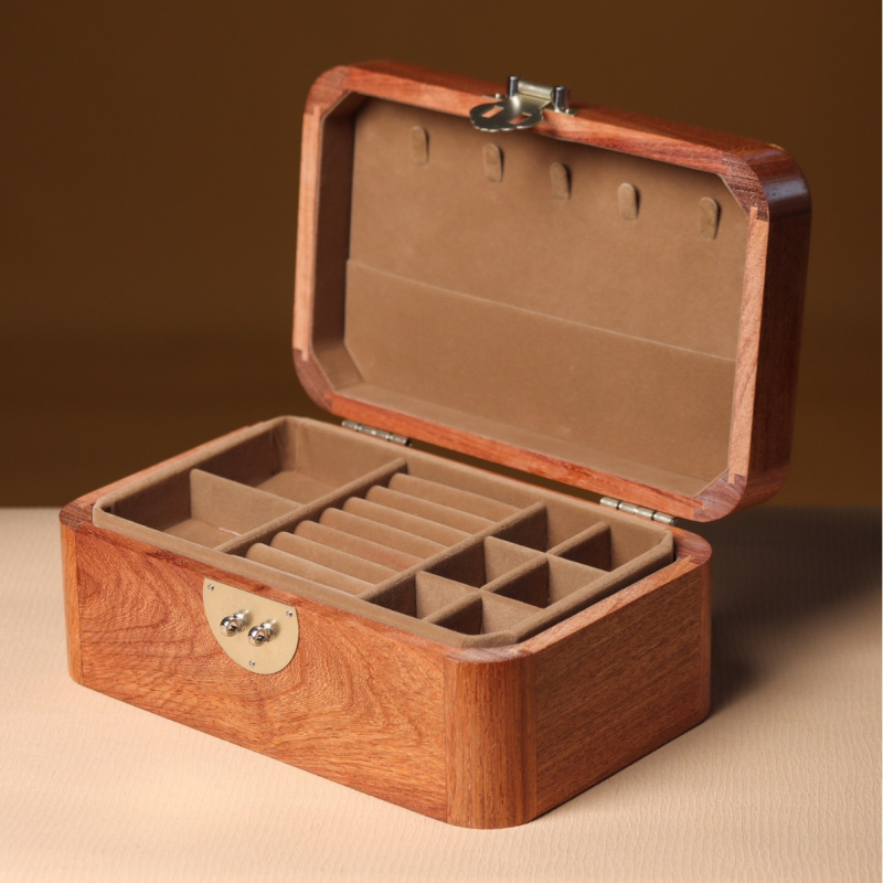 Burmai körte ékszer fülbevaló tárolódoboz Wen play ékszerek nagy kapacitású kínai ékszerdoboz vintage tömörfa ékszerdoboz