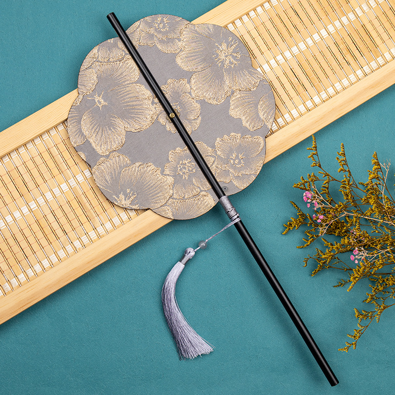 Античен бамбуков ветрилообразен вентилатор за кръста Hanfu, китайски стил с пискюл, сгъваем, класически преносим