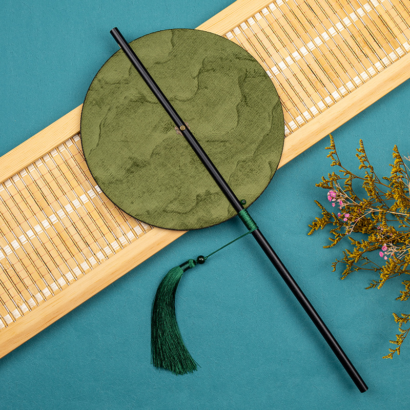 Античен бамбуков ветрилообразен вентилатор за кръста Hanfu, китайски стил с пискюл, сгъваем, класически преносим