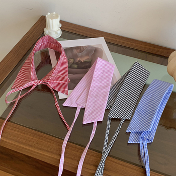 Γυναικείο καρό ψεύτικο γιακά για άνοιξη και καλοκαίρι, νέο, all-match γιακάς με διακοσμητικό τζιν και στρογγυλή λαιμόκοψη