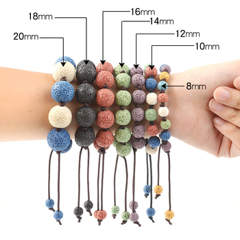 Φυσικές Μαύρες Στρογγυλές Χάντρες από Ηφαιστειακή Πέτρα Χειροποίητα Κοσμήματα με Χάντρες Αξεσουάρ Χρωματιστές Χάντρες από Ηφαιστειακή Πέτρα Χύμα Ημιτελή Προϊόντα