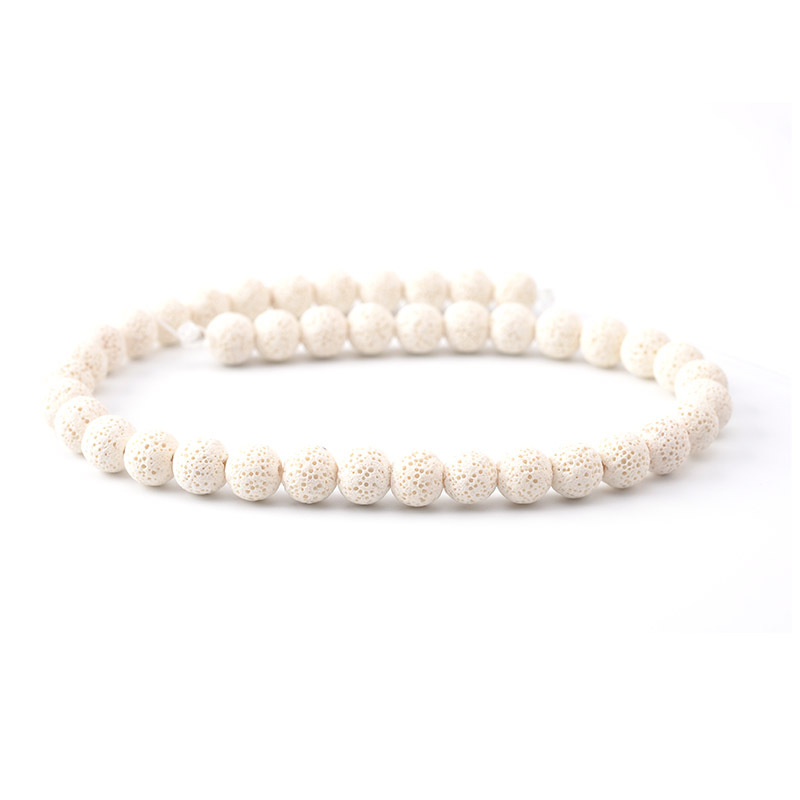 Mărgele rotunde din piatră vulcanică neagră naturală, DIY, accesorii pentru bijuterii, mărgele colorate, rocă vulcanică, vrac, produse semifabricate