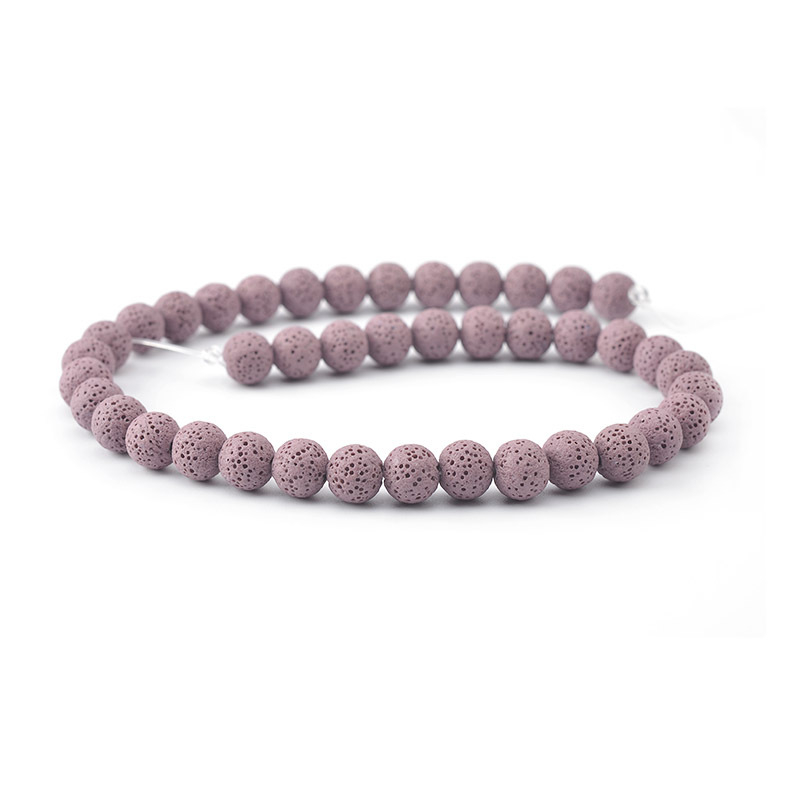 Mărgele rotunde din piatră vulcanică neagră naturală, DIY, accesorii pentru bijuterii, mărgele colorate, rocă vulcanică, vrac, produse semifabricate