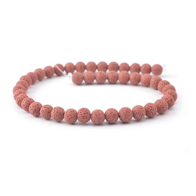 Mărgele rotunde din piatră vulcanică neagră naturală, DIY, accesorii pentru bijuterii, mărgele colorate, rocă vulcanică, vrac, produse semifabricate