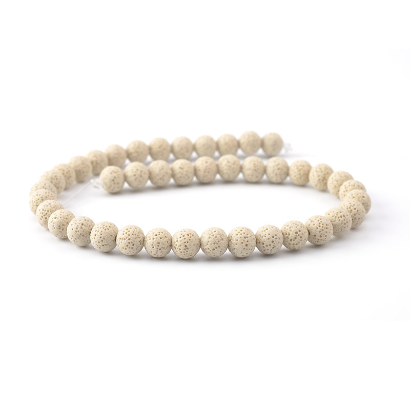 Mărgele rotunde din piatră vulcanică neagră naturală, DIY, accesorii pentru bijuterii, mărgele colorate, rocă vulcanică, vrac, produse semifabricate