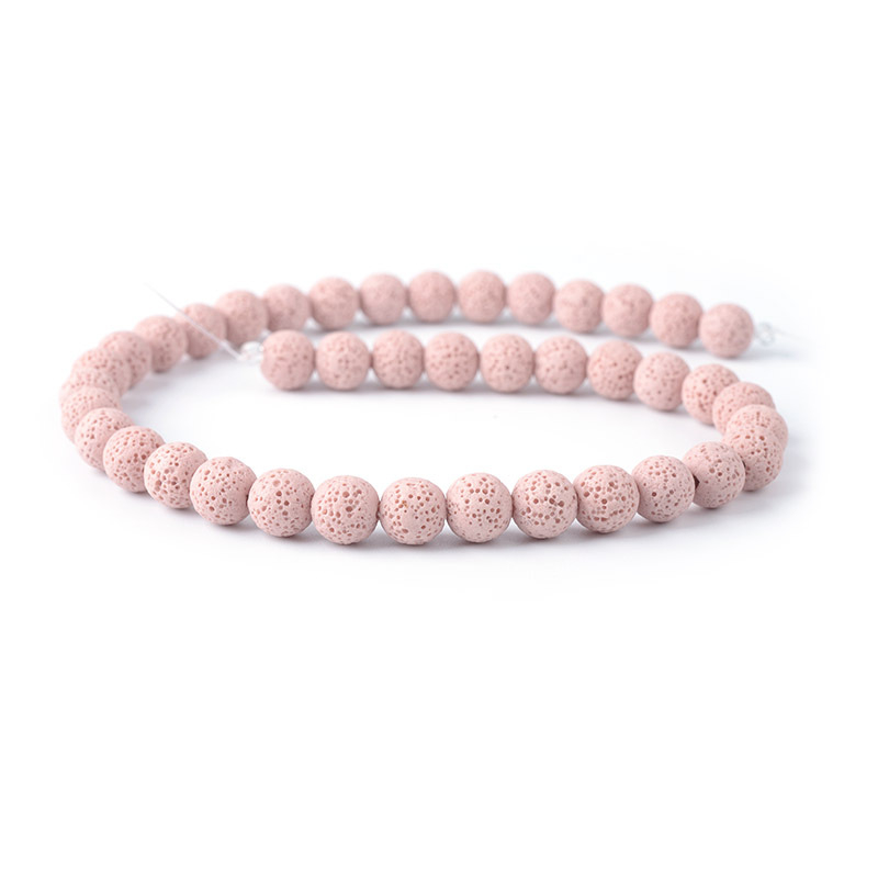 Mărgele rotunde din piatră vulcanică neagră naturală, DIY, accesorii pentru bijuterii, mărgele colorate, rocă vulcanică, vrac, produse semifabricate