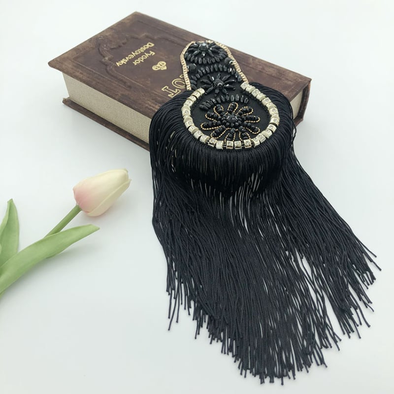 Királyi luxus karszalag, elegáns öltönyruházat, cosplay ékszerek, divatos, finom bojtos epaulettek, unisex