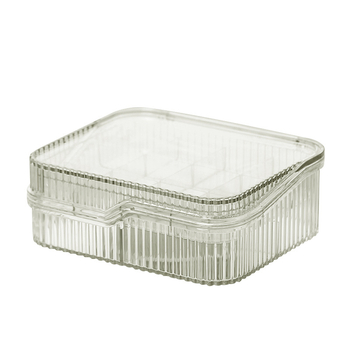 Κοσμήματα Δύο Επίπεδα Διαφανές Πολυλειτουργικό Θήκη Αποθήκευσης Σκουλαρίκια Σκουλαρίκια Δαχτυλίδι Κολιέ Βολικό Κουτί Συσκευασίας Κοσμημάτων