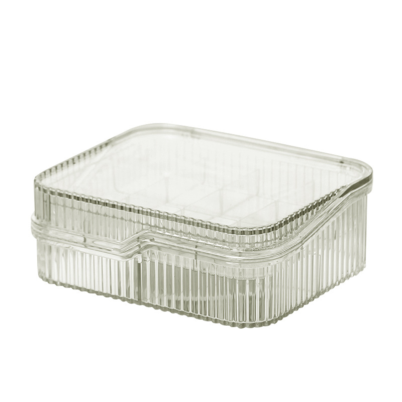 Ékszerek kétrétegű átlátszó többfunkciós rekeszes tárolódoboz fülbevalók fülbevalók gyűrű nyaklánc praktikus ékszercsomagoló doboz