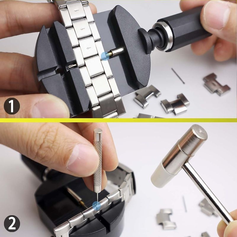 Kella lüli eemaldamise komplekti rihma vahetuse tööriist rihma reguleerimiseks kella tihvti vahetus, kellahaamer, vedrulatt