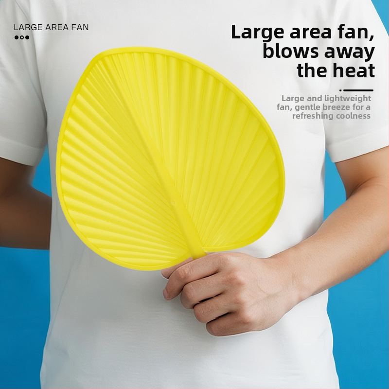 Plastový ventilátor z listov orobinca, staromódny ručne ohýbaný, nehnitý letný ventilátor, repelent proti komárom, banánový ventilátor, starý muž, slnečnicový ventilátor, ručne vyrábaný letný detský ventilátor