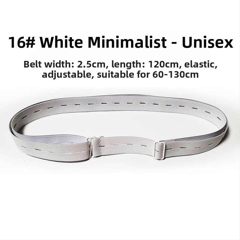 Határokon átnyúló ellátási fűzőlyukú egyszerű stílusú ingpánt férfiaknak és nőknek, ingrögzítő öv, fekete-fehér fémcsatos öv