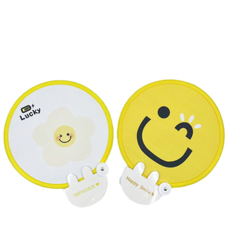 Χαριτωμένο Smiley Ins Εθνικό Στυλ Flattenable Πτυσσόμενο Ανεμιστήρα Ομάδας Ανακλαστικός Ανεμιστήρας Ύφασμα Ανεμιστήρα Καλοκαιρινός Φορητός Ανεμιστήρας Τυπωμένο Λογότυπο