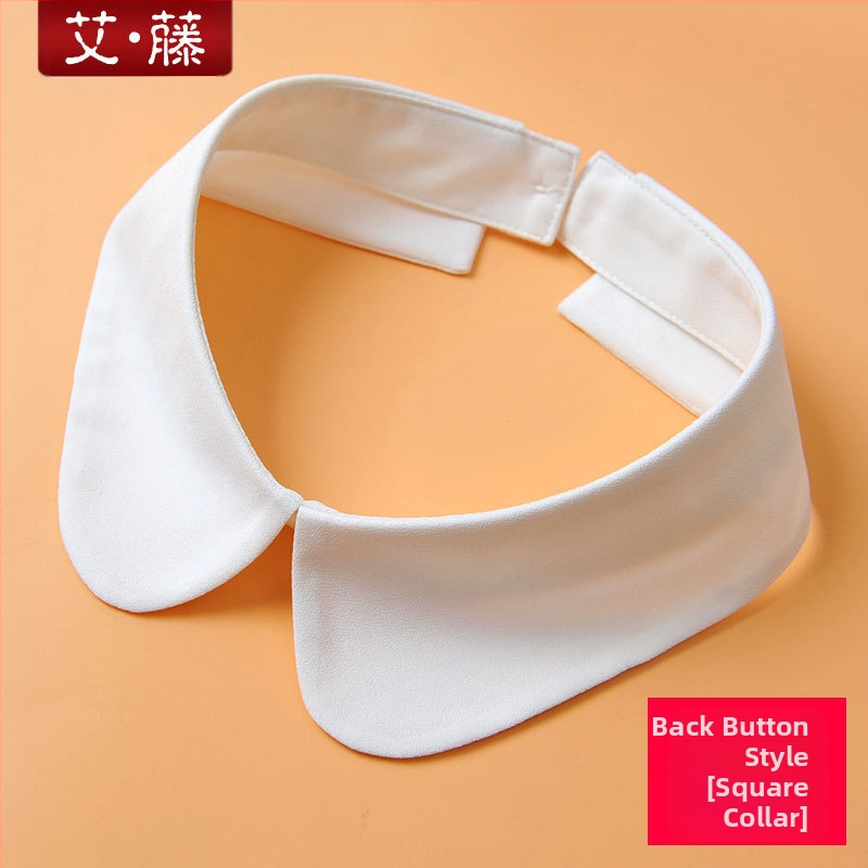 Új koreai stílusú díszes fekete-fehér pontgallér, álgallér, női egyetlen álgallér, univerzális, ing alakú gallér, kisméretű, egygalléros, hátsó csattal