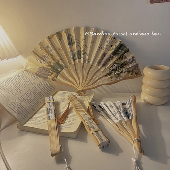 Antik összecsukható ventilátor, kínai stílusú nyári ventilátor, Hanfu Cheongsam, új, kínai stílusú mini összecsukható ventilátor, hordozható