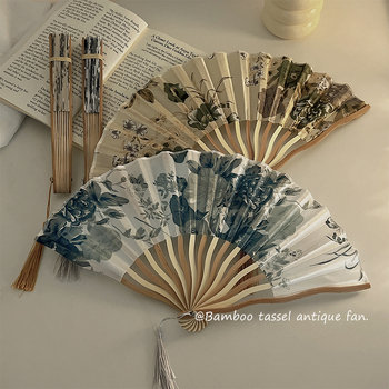 Αντίκα πτυσσόμενος ανεμιστήρας κινέζικου στιλ καλοκαιρινός ανεμιστήρας Hanfu Cheongsam νέος μίνι φορητός πτυσσόμενος ανεμιστήρας κινέζικου στιλ
