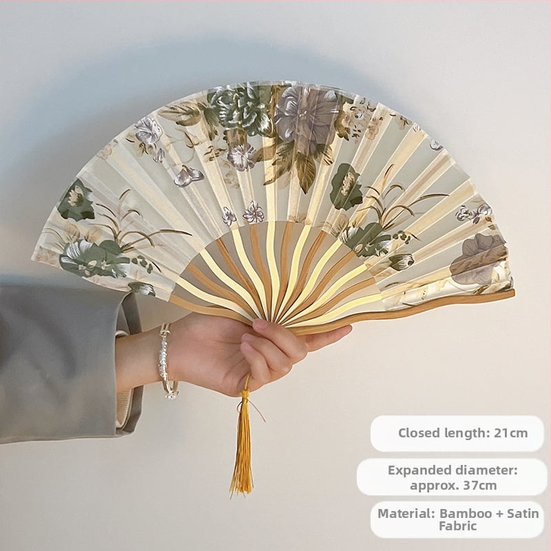Antik összecsukható ventilátor, kínai stílusú nyári ventilátor, Hanfu Cheongsam, új, kínai stílusú mini összecsukható ventilátor, hordozható