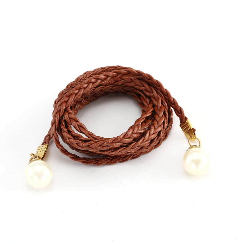 Koreai stílusú őszi és téli új női szőtt öves ruhadíszítés szuper hosszú koreai bársony vékony derékláncos öv