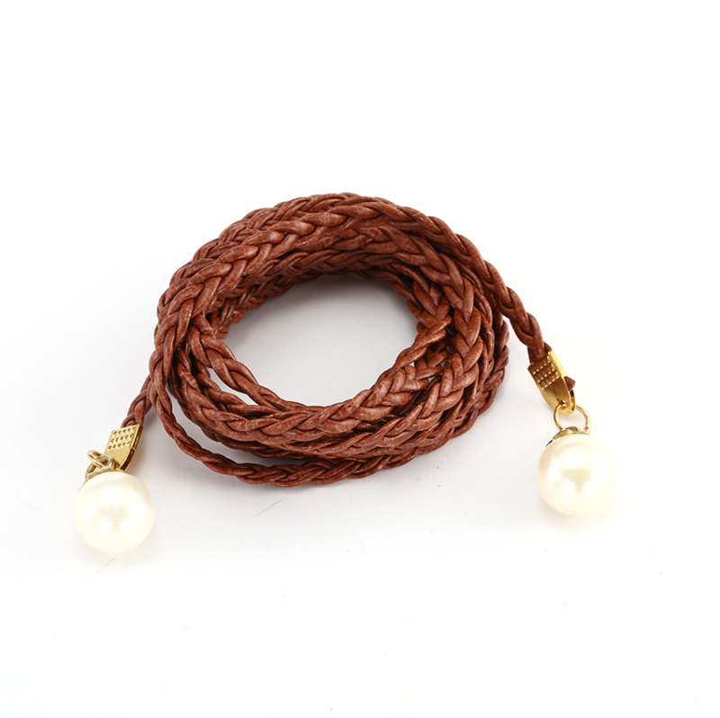 Koreai stílusú őszi és téli új női szőtt öves ruhadíszítés szuper hosszú koreai bársony vékony derékláncos öv