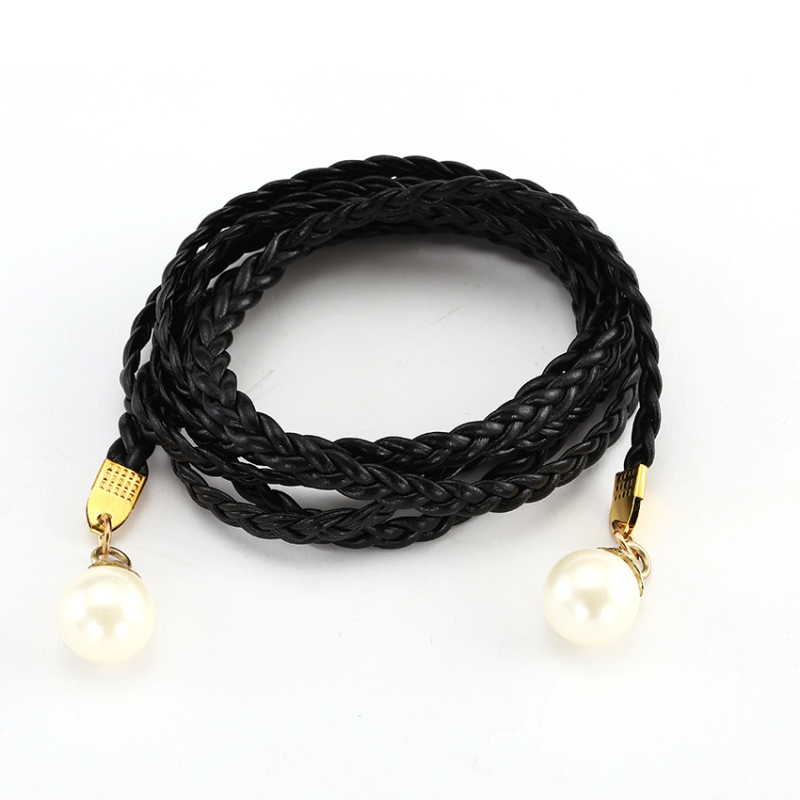 Koreai stílusú őszi és téli új női szőtt öves ruhadíszítés szuper hosszú koreai bársony vékony derékláncos öv