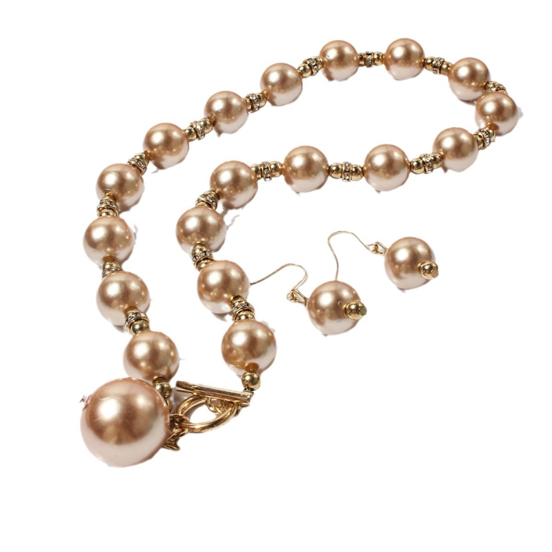 Prantsuse kõrgekvaliteediline pärlite imitatsioonkõrvarõngad, käevõru, kaelakee, ehted, pruudi pulmapidu, kollokatsioon