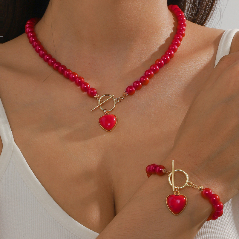 Cercei francezi de înaltă calitate cu perle imitație, brățară, colier, bijuterii, costum de mireasă, nuntă, petrecere, colocare