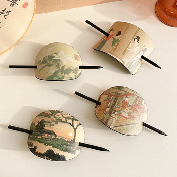 Ιδιοσυγκρασία Νέο Κινέζικο Στυλ Εθνικό Στυλ Φουρκέτα Προηγμένη Αίσθηση Αρχαία Ζωγραφική Μαλλιών Σανταλόξυλο Φουρκέτα Γυναικεία Αρχαία Στυλ Αξεσουάρ Μαλλιών Hanfu