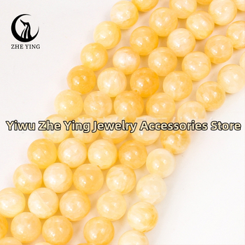 Φυσικές πέτρες στρογγυλές μπεζ χάντρες νεφρίτη, μπεζ χάντρες νεφρίτη, κοσμήματα, χρώμα, χάντρες, βραχιόλι DIY, ασβεστίτης