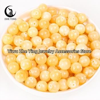 Φυσικές πέτρες στρογγυλές μπεζ χάντρες νεφρίτη, μπεζ χάντρες νεφρίτη, κοσμήματα, χρώμα, χάντρες, βραχιόλι DIY, ασβεστίτης