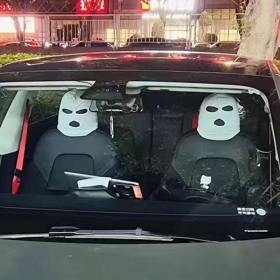 Internetikuulus autoistme peakate, mask, isiksus, naljakas, naljakas müts, spetsiaalsed auto peatoe kaunistused, aksessuaarid