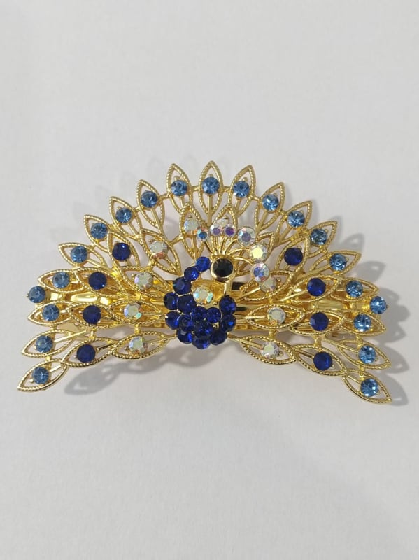 Korėjietiško stiliaus plaukų segtukas, didelis spyruoklinis segtukas, povo spalvos, universalus plaukų segtukas, šoninis segtukas, plaukų aksesuarai, galvos apdangalas, plaukų gėlė