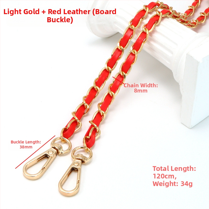 Nauja aliuminio grandinėlės odinė rankinė su metaline virvele, „Chanel“ stiliaus rankinė per petį, PU odos grandinėlė per petį.