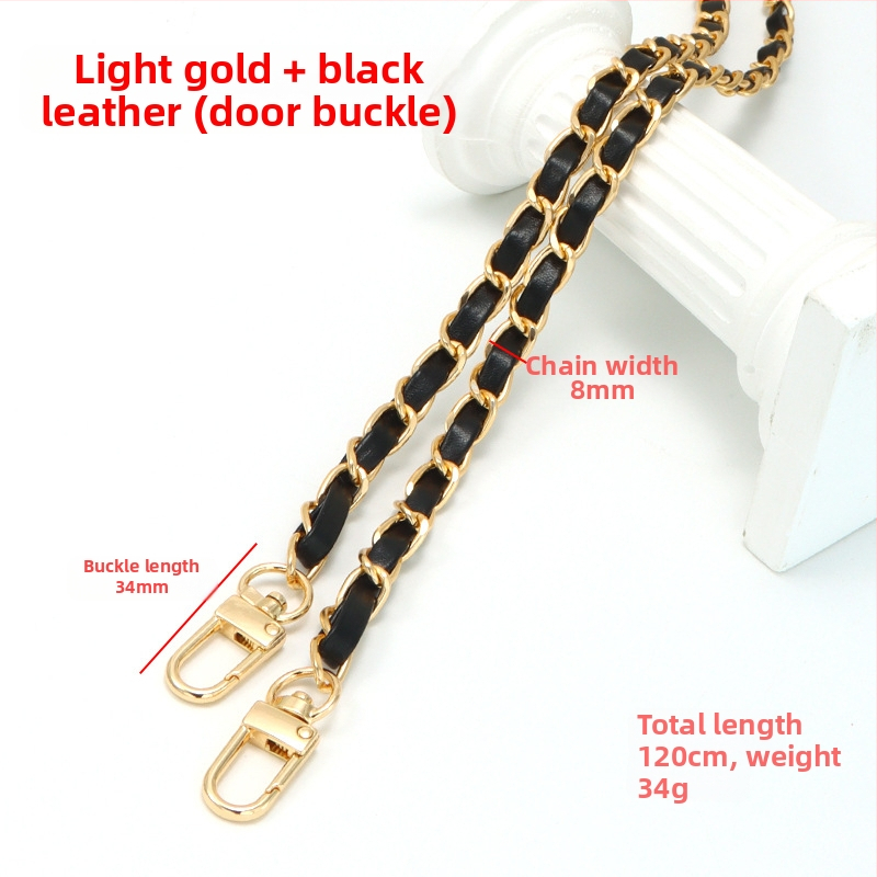 Nauja aliuminio grandinėlės odinė rankinė su metaline virvele, „Chanel“ stiliaus rankinė per petį, PU odos grandinėlė per petį.