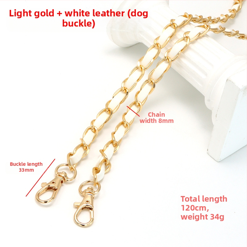 Nauja aliuminio grandinėlės odinė rankinė su metaline virvele, „Chanel“ stiliaus rankinė per petį, PU odos grandinėlė per petį.