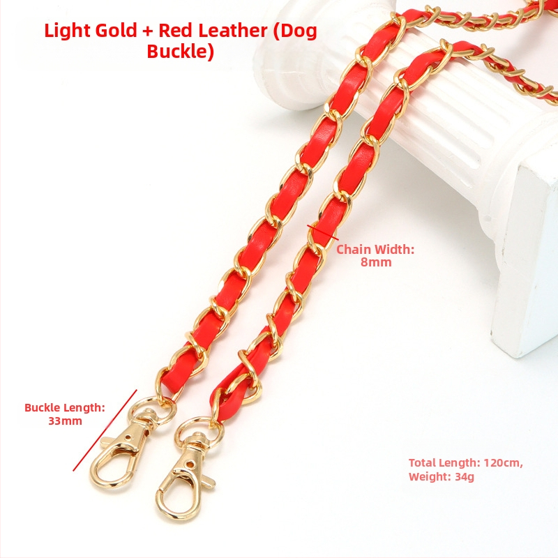 Nauja aliuminio grandinėlės odinė rankinė su metaline virvele, „Chanel“ stiliaus rankinė per petį, PU odos grandinėlė per petį.