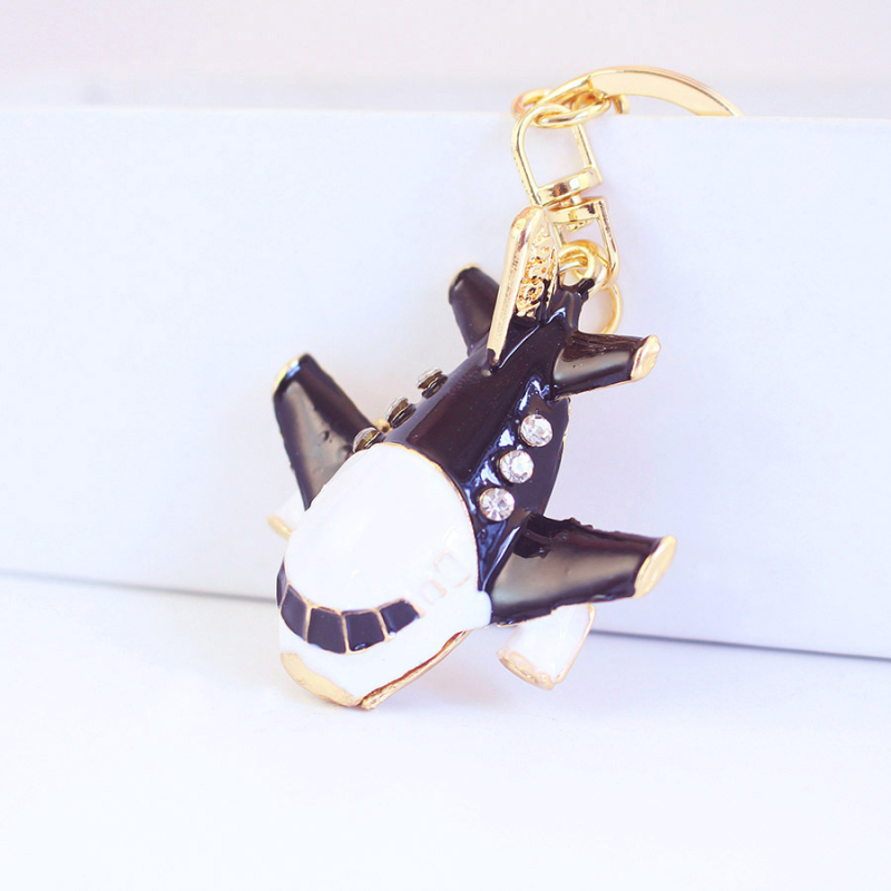 Coolxi ékszer repülőgép helikopter modell fém medál kulcstartó férfi motorkerékpár kulcstartó kis ajándék