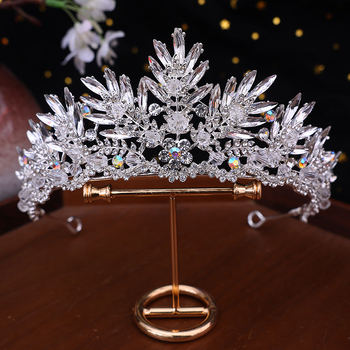 Uus kuum pruudi kristallkrooniga peakate sulamist teemantkroonprintsess sünnipäevapeo kleidi aksessuaarid juuste aksessuaarid