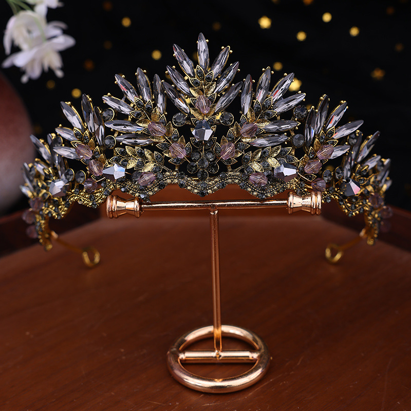 Uus kuum pruudi kristallkrooniga peakate sulamist teemantkroonprintsess sünnipäevapeo kleidi aksessuaarid juuste aksessuaarid