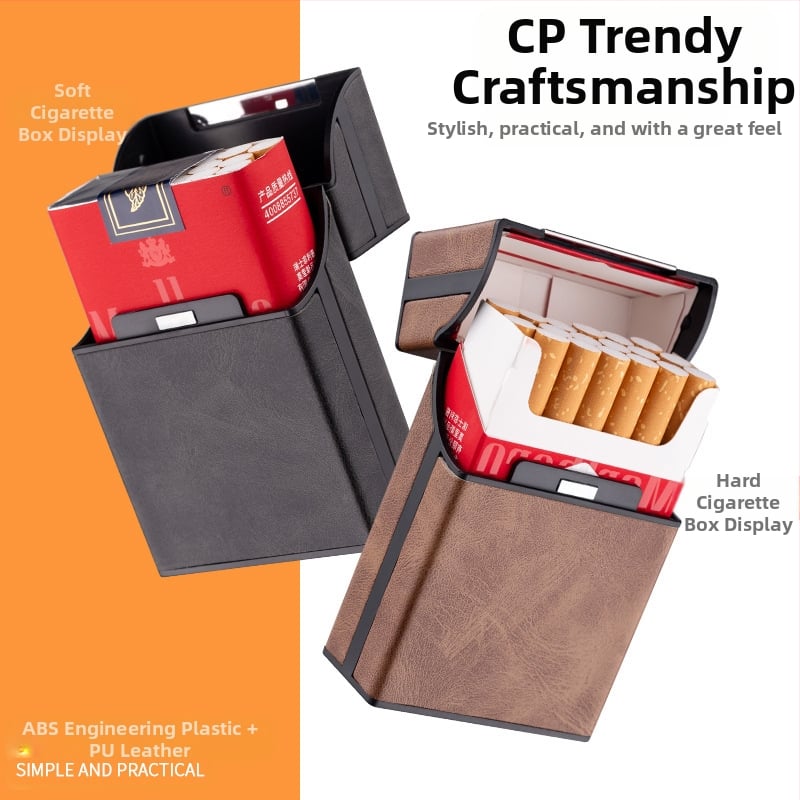 Határokon átnyúló új cigarettatartó 20 darabos kreatív cigarettatartó, felhajtható, hordozható, puha táska, cigarettatartó védőtok, bőrtok, divatos márka