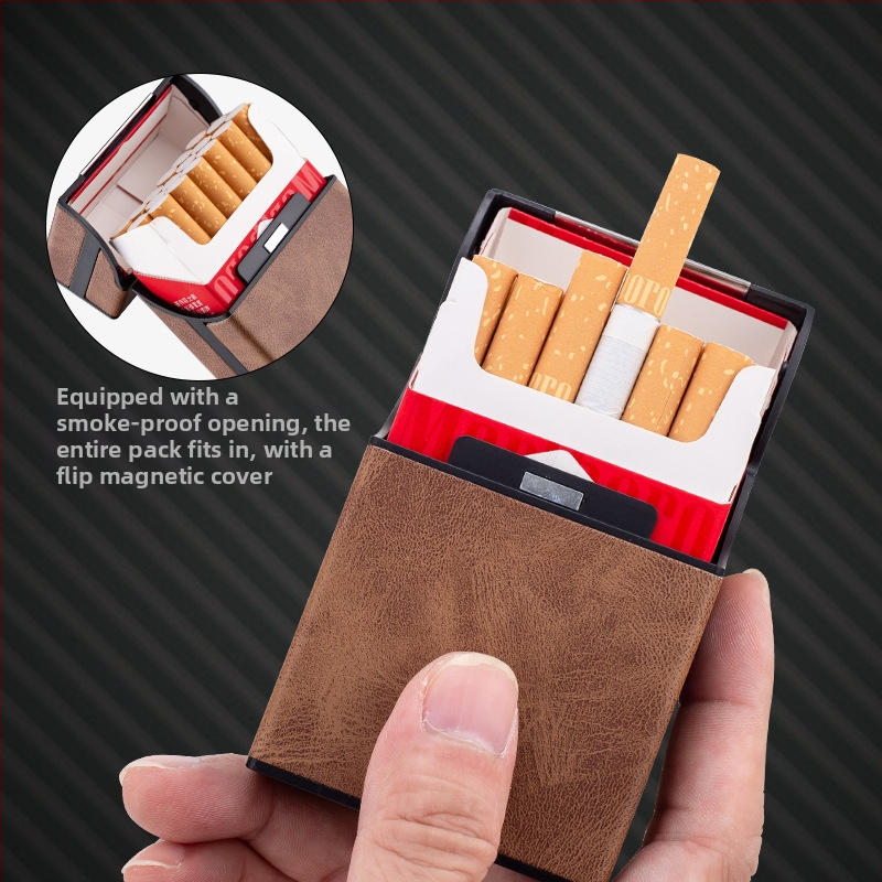 Nové puzdro na cigarety, balenie 20 kusov, kreatívne puzdro na cigarety, prenosné mäkké puzdro na cigarety, ochranné puzdro z kože, moderná značka