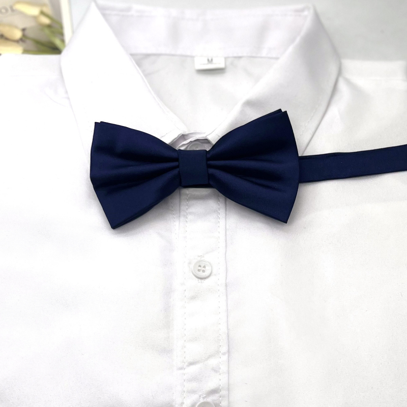 Férfi kiváló minőségű, egyszínű, kétrétegű, 30%-os divatos csokornyakkendő, ruházati kiegészítő, esküvői üzleti csokornyakkendő