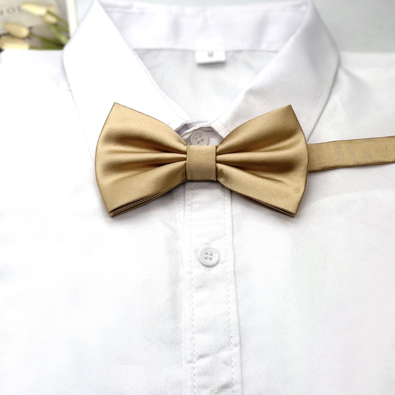 Férfi kiváló minőségű, egyszínű, kétrétegű, 30%-os divatos csokornyakkendő, ruházati kiegészítő, esküvői üzleti csokornyakkendő