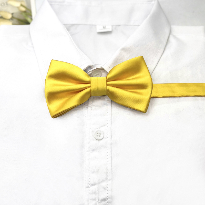 Férfi kiváló minőségű, egyszínű, kétrétegű, 30%-os divatos csokornyakkendő, ruházati kiegészítő, esküvői üzleti csokornyakkendő