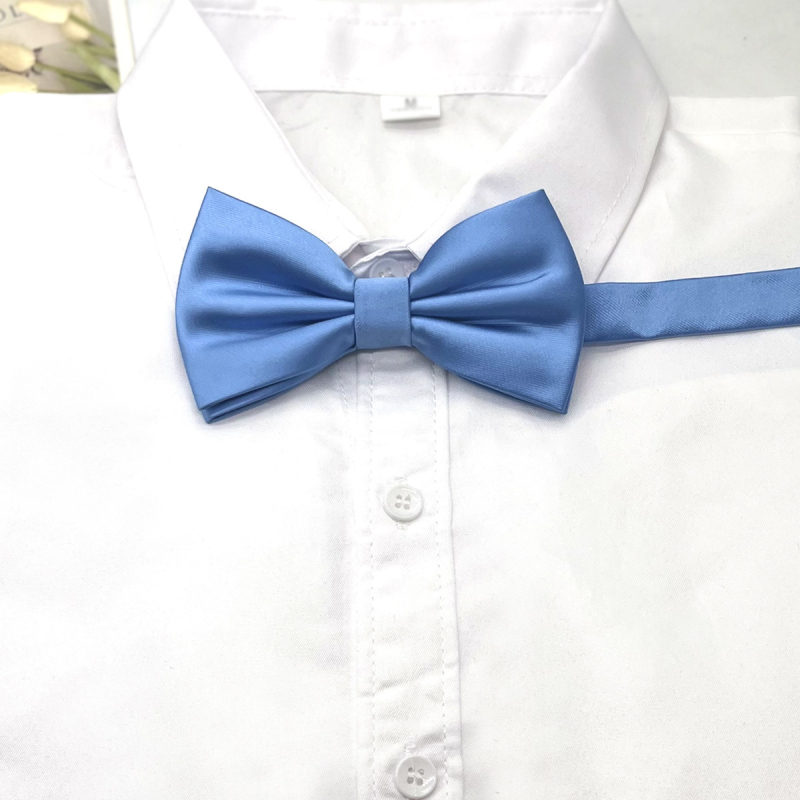 Férfi kiváló minőségű, egyszínű, kétrétegű, 30%-os divatos csokornyakkendő, ruházati kiegészítő, esküvői üzleti csokornyakkendő