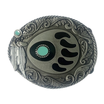 Etnilise stiiliga vöömustriga karukäpa jäljendiga teksade vööpandla Ameerika teksariiete võistlussulamist plaadipandla