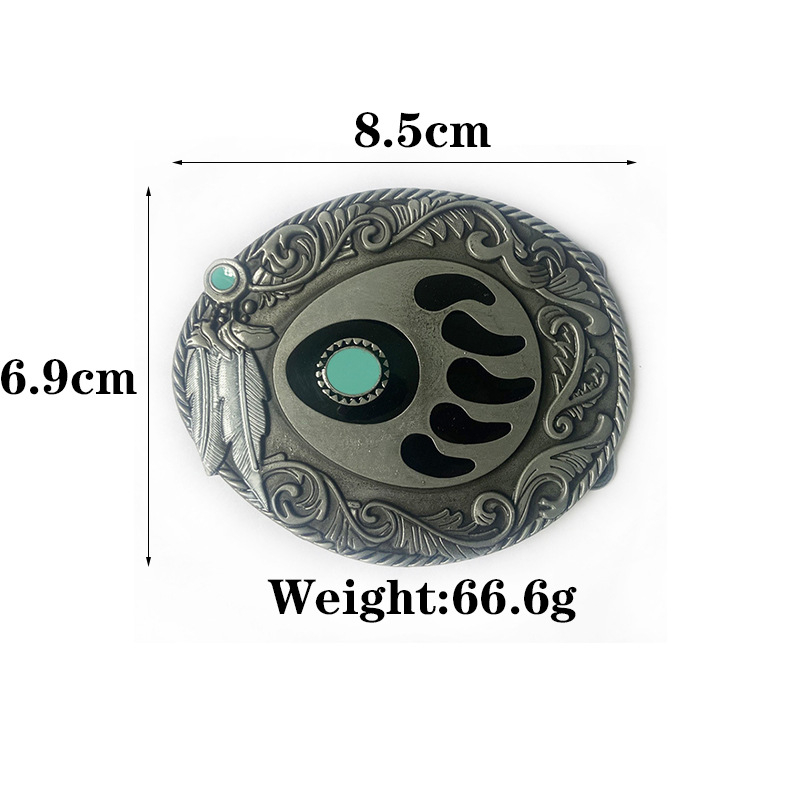 Etninio stiliaus diržo raštas, meškos letenėlės įspaudas, džinsinio diržo sagtis, amerikietiško džinso varžybų lydinio plokštės sagtis